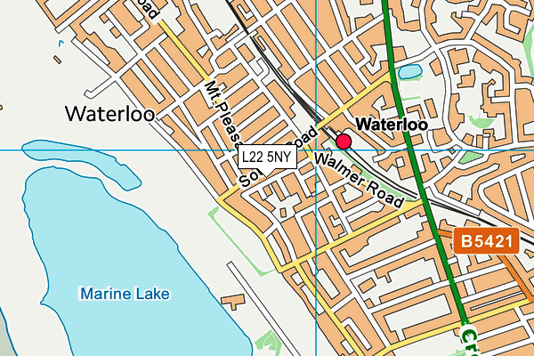 L22 5NY map - OS VectorMap District (Ordnance Survey)