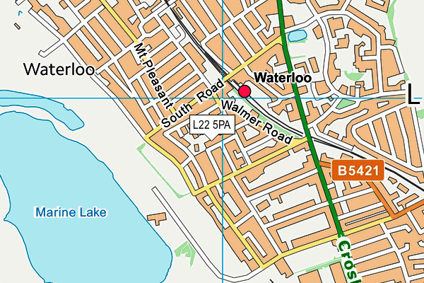 L22 5PA map - OS VectorMap District (Ordnance Survey)