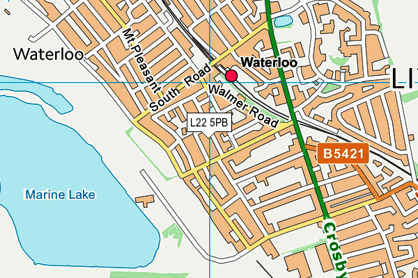 L22 5PB map - OS VectorMap District (Ordnance Survey)