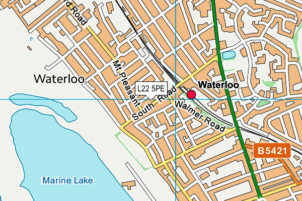 L22 5PE map - OS VectorMap District (Ordnance Survey)
