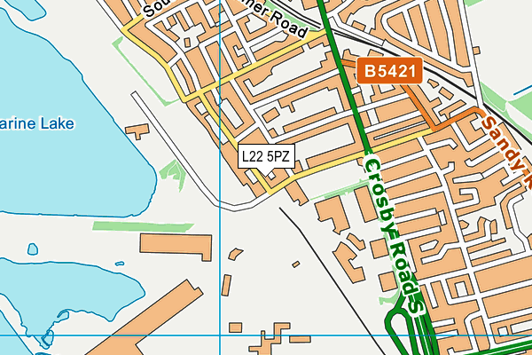 L22 5PZ map - OS VectorMap District (Ordnance Survey)