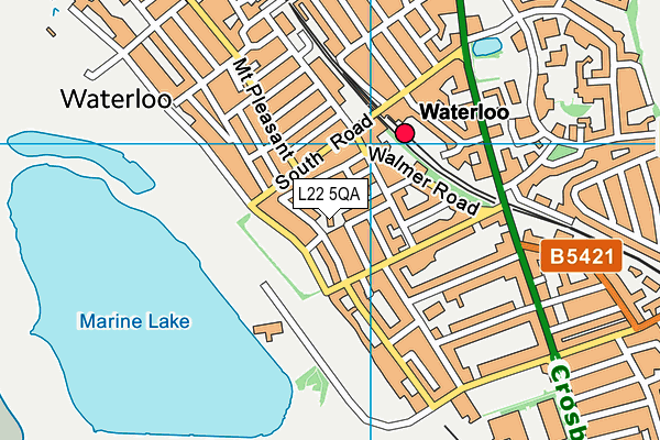 L22 5QA map - OS VectorMap District (Ordnance Survey)