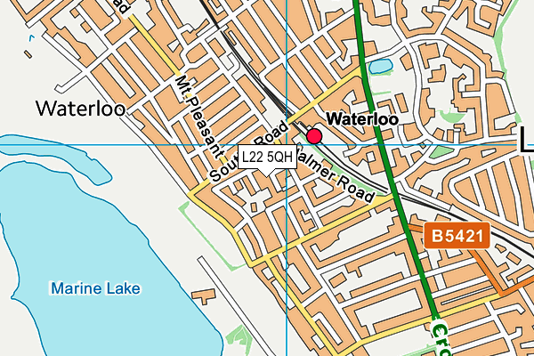 L22 5QH map - OS VectorMap District (Ordnance Survey)