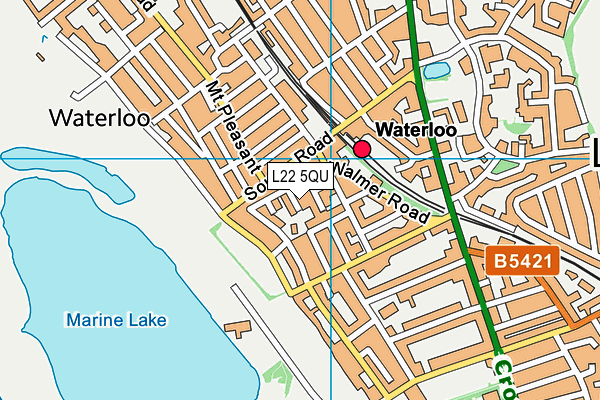 L22 5QU map - OS VectorMap District (Ordnance Survey)