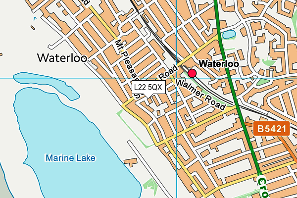 L22 5QX map - OS VectorMap District (Ordnance Survey)