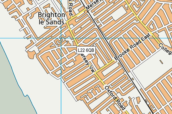 L22 6QB map - OS VectorMap District (Ordnance Survey)