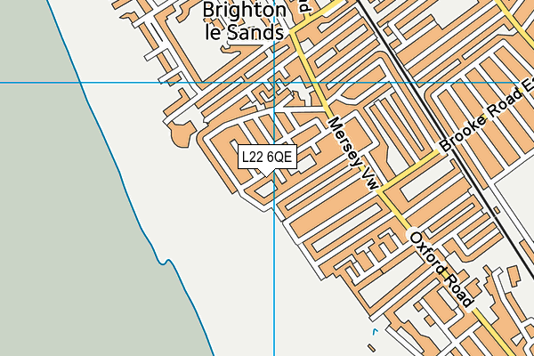 L22 6QE map - OS VectorMap District (Ordnance Survey)