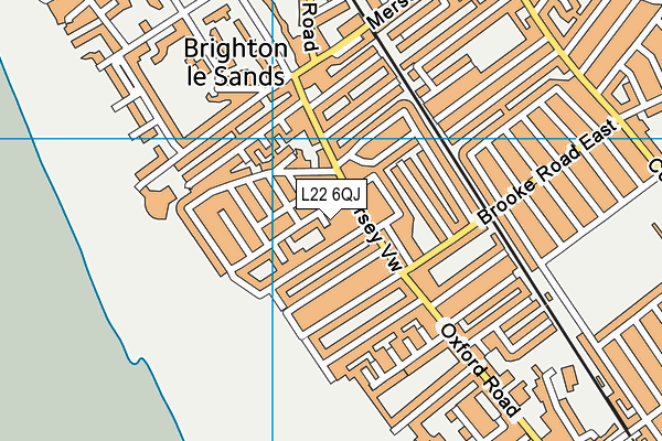 L22 6QJ map - OS VectorMap District (Ordnance Survey)