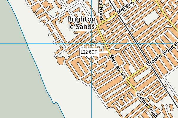 L22 6QT map - OS VectorMap District (Ordnance Survey)