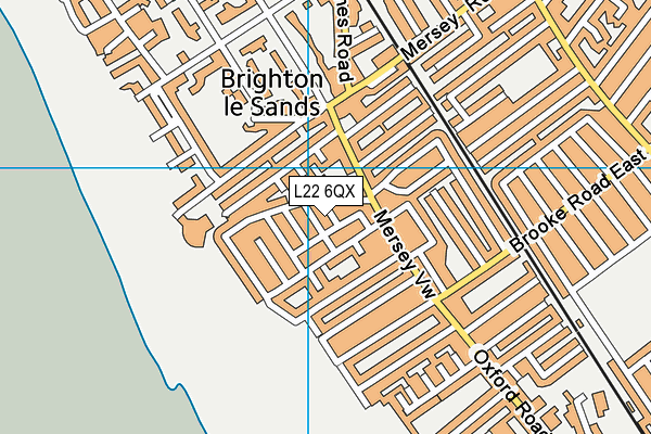 L22 6QX map - OS VectorMap District (Ordnance Survey)