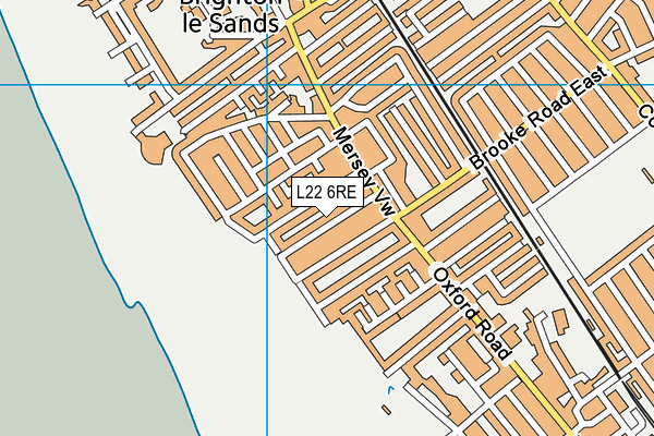 L22 6RE map - OS VectorMap District (Ordnance Survey)