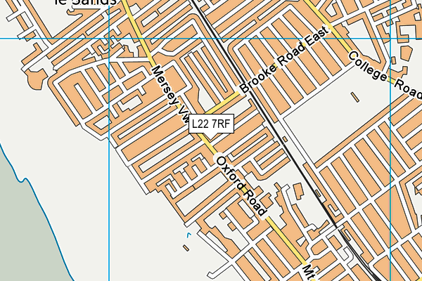 L22 7RF map - OS VectorMap District (Ordnance Survey)