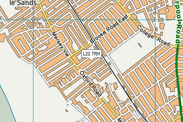 L22 7RH map - OS VectorMap District (Ordnance Survey)