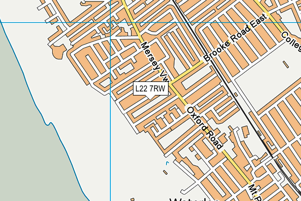 L22 7RW map - OS VectorMap District (Ordnance Survey)