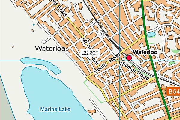 L22 8QT map - OS VectorMap District (Ordnance Survey)