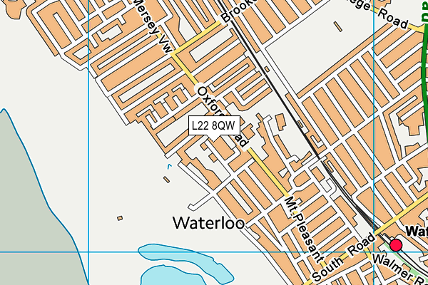 L22 8QW map - OS VectorMap District (Ordnance Survey)