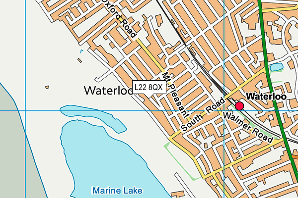 L22 8QX map - OS VectorMap District (Ordnance Survey)