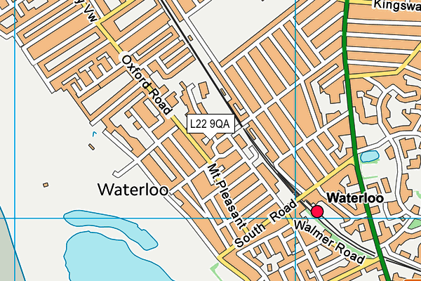 L22 9QA map - OS VectorMap District (Ordnance Survey)