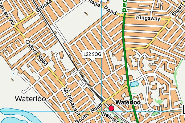 L22 9QG map - OS VectorMap District (Ordnance Survey)