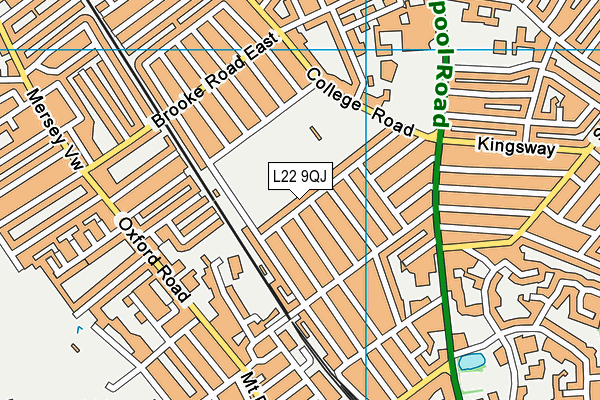 L22 9QJ map - OS VectorMap District (Ordnance Survey)