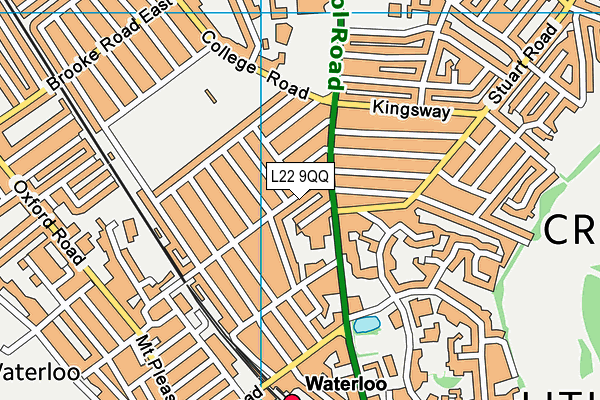 L22 9QQ map - OS VectorMap District (Ordnance Survey)