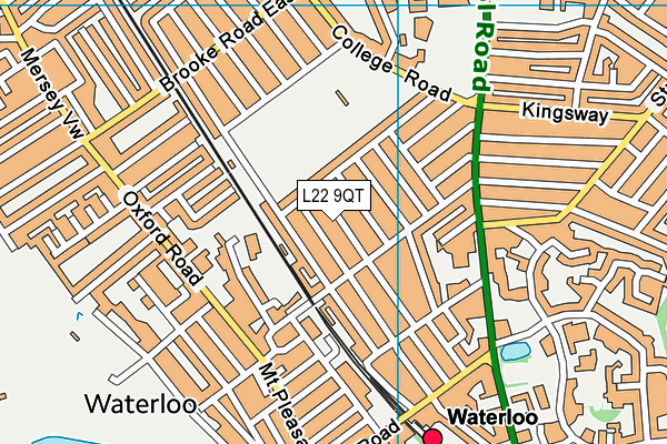 L22 9QT map - OS VectorMap District (Ordnance Survey)