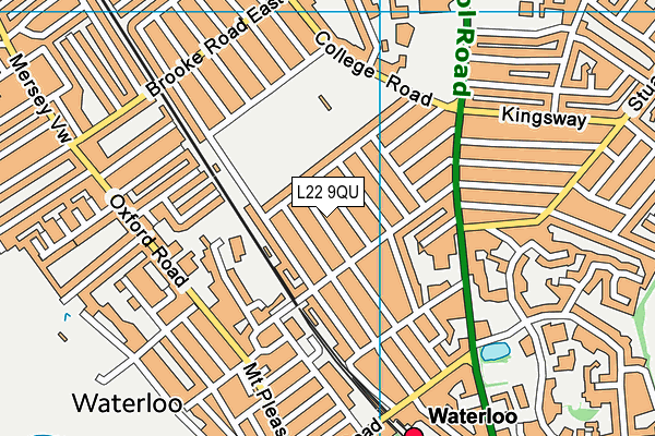 L22 9QU map - OS VectorMap District (Ordnance Survey)