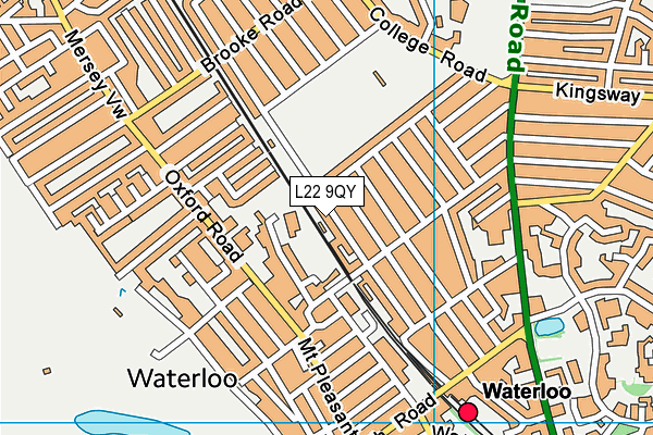 L22 9QY map - OS VectorMap District (Ordnance Survey)