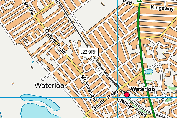 L22 9RH map - OS VectorMap District (Ordnance Survey)