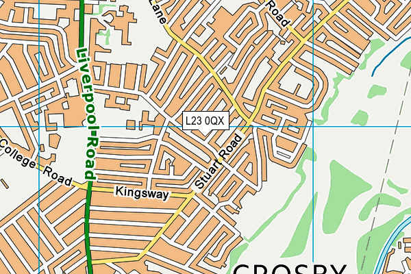 L23 0QX map - OS VectorMap District (Ordnance Survey)