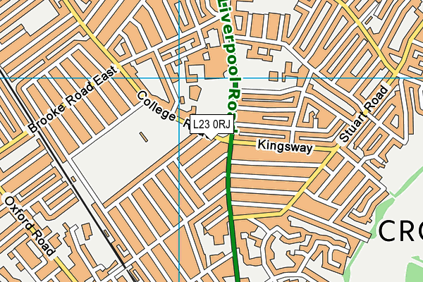 L23 0RJ map - OS VectorMap District (Ordnance Survey)