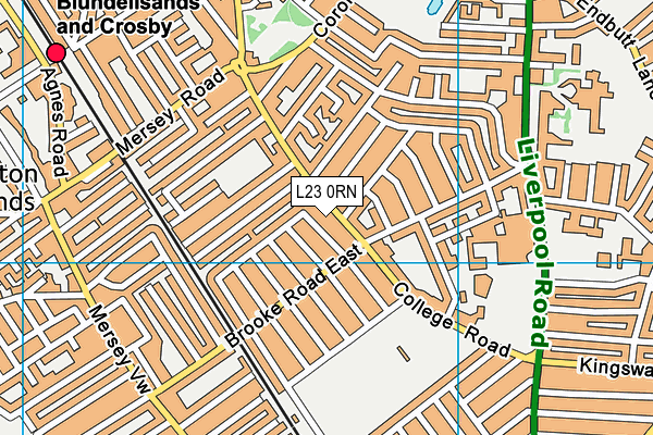 L23 0RN map - OS VectorMap District (Ordnance Survey)