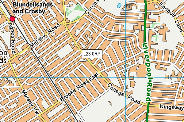L23 0RP map - OS VectorMap District (Ordnance Survey)