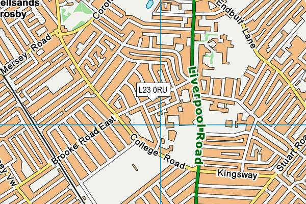 L23 0RU map - OS VectorMap District (Ordnance Survey)