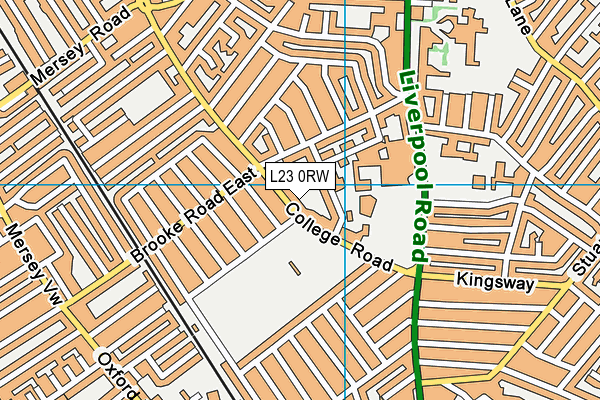 L23 0RW map - OS VectorMap District (Ordnance Survey)