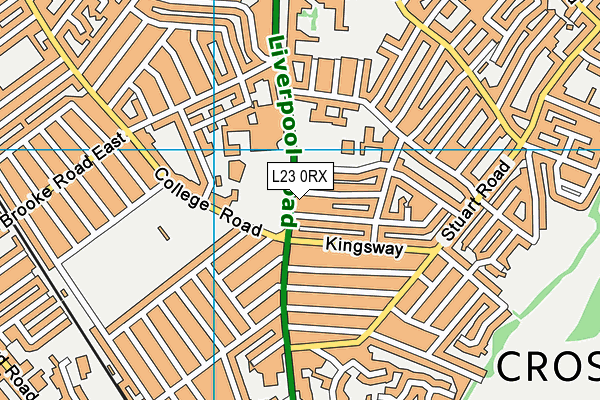 L23 0RX map - OS VectorMap District (Ordnance Survey)