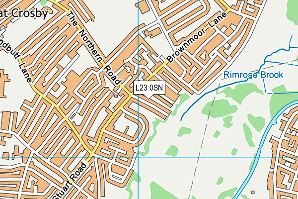 L23 0SN map - OS VectorMap District (Ordnance Survey)