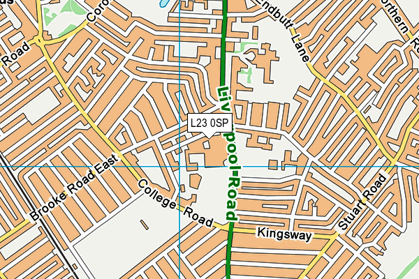 L23 0SP map - OS VectorMap District (Ordnance Survey)