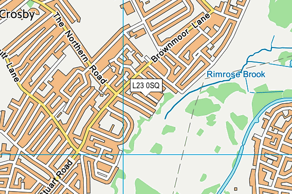 L23 0SQ map - OS VectorMap District (Ordnance Survey)