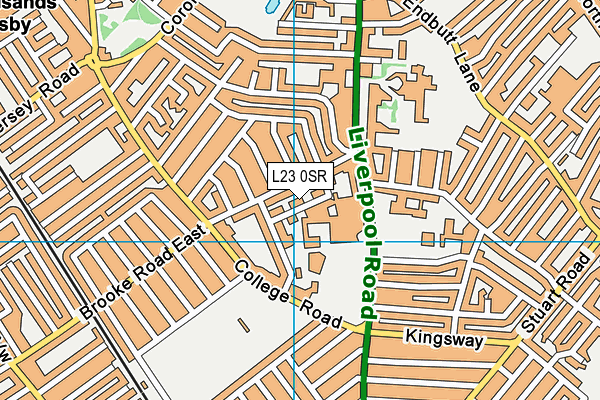 L23 0SR map - OS VectorMap District (Ordnance Survey)