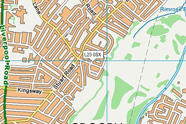 L23 0SX map - OS VectorMap District (Ordnance Survey)
