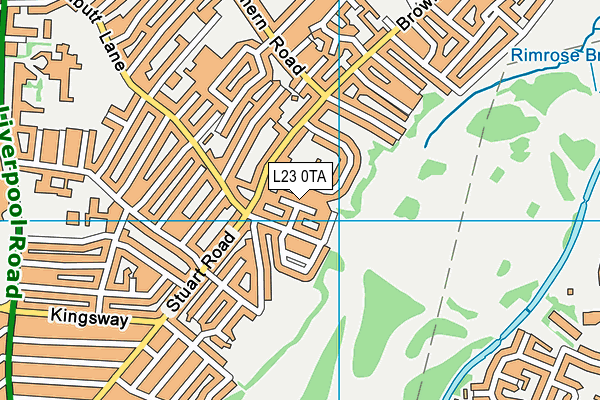 L23 0TA map - OS VectorMap District (Ordnance Survey)