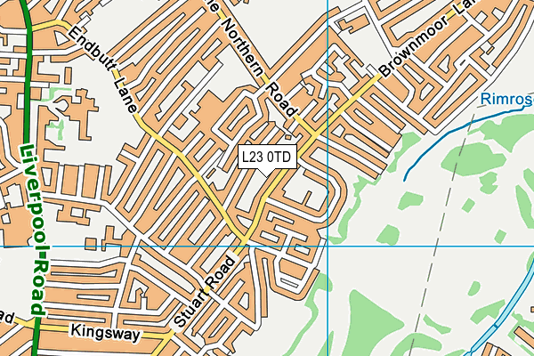 L23 0TD map - OS VectorMap District (Ordnance Survey)