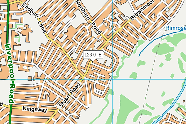 L23 0TE map - OS VectorMap District (Ordnance Survey)