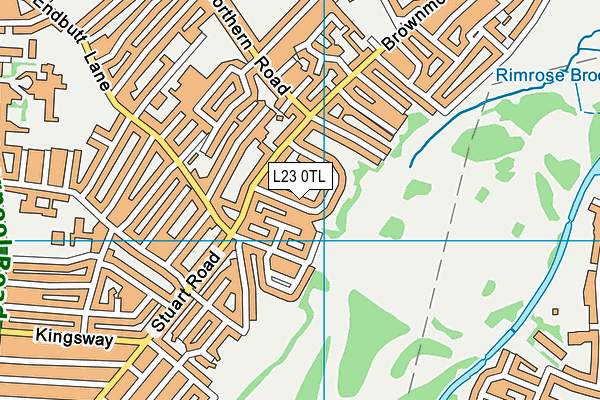 L23 0TL map - OS VectorMap District (Ordnance Survey)