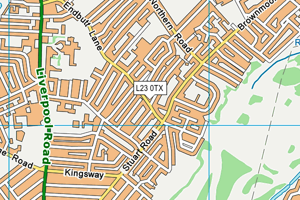 L23 0TX map - OS VectorMap District (Ordnance Survey)