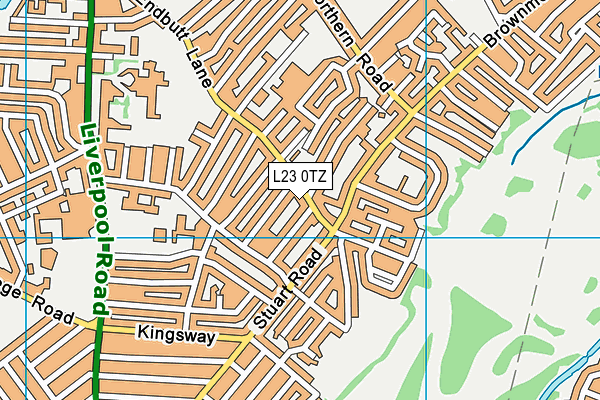 L23 0TZ map - OS VectorMap District (Ordnance Survey)