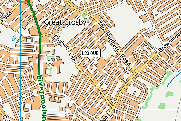 L23 0UB map - OS VectorMap District (Ordnance Survey)
