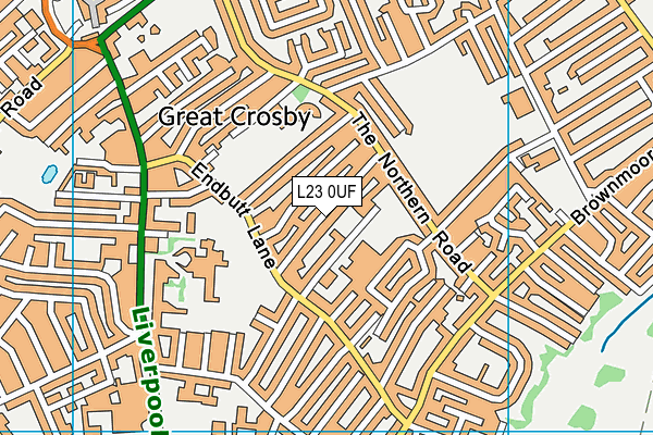 L23 0UF map - OS VectorMap District (Ordnance Survey)