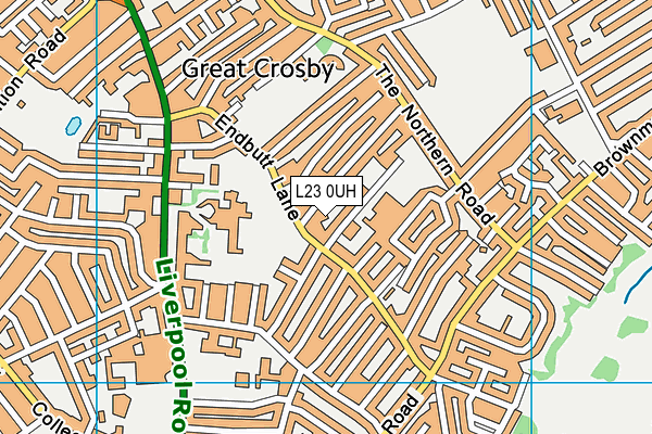 L23 0UH map - OS VectorMap District (Ordnance Survey)